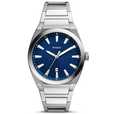 Fossil Everett Three-Hand Date Stainless Steel Watch