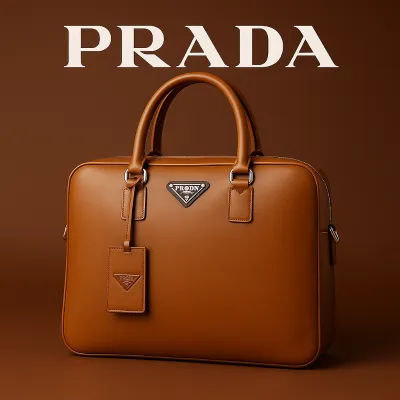 PRADA OFFICE/LAPTOP BAG - LIGHT BROWN