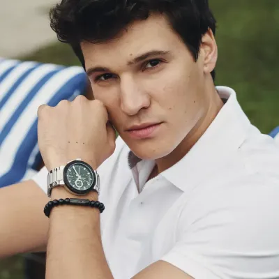 Tommy Hilfiger Stainless Steel Green Dial Multi-function Men's Watch