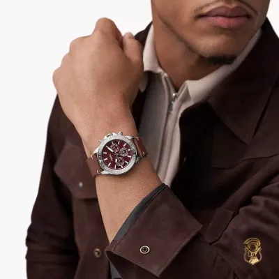 Fossil Bannon Multifunction Watch With Lather Strap