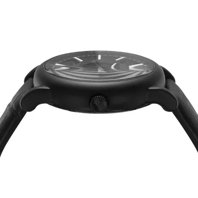 Emporio Armani Automatic Black Leather Black Watch