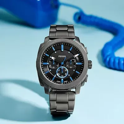 Fossil Machine Chronograph Smoke Black Dial Men's Watch