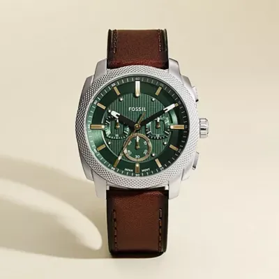 Fossil Machine Chronograph Brown Leather Watch