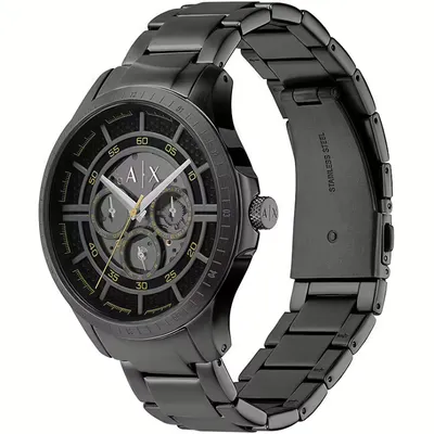 Armani Exchange Multifunction Black Stainless Steel Watch