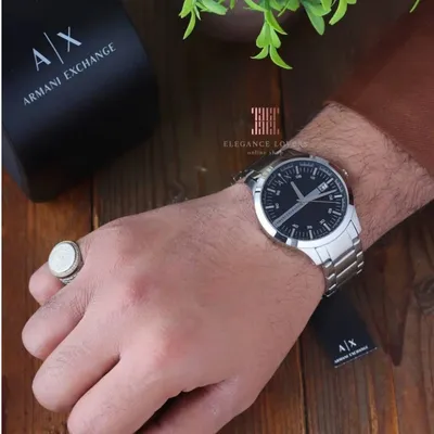 Armani Exchange Three-Hand Date Stainless Steel Me'ns Watch