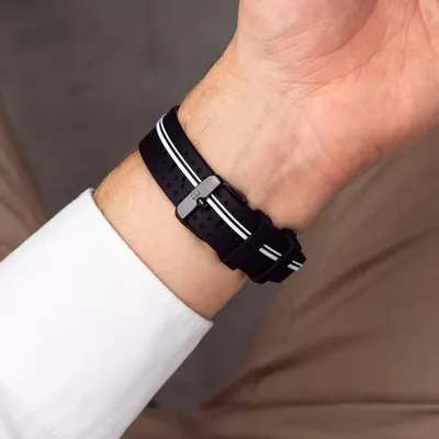 Tommy Hilfiger Black Silicone Chronograph Men's Watch