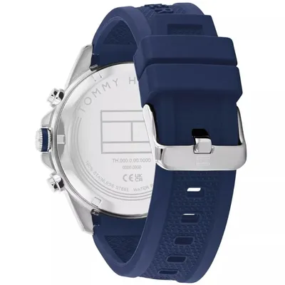 Tommy Hilfiger Lars Rubber Strap Blue Dial Men's Watch