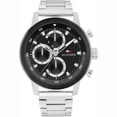 Tommy Hilfiger Rocky Stainless Steel Black Dial Multi-function  Men's Watch