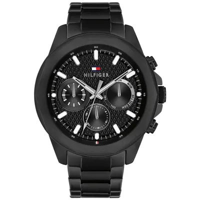 Tommy Hilfiger Multifunction Black Stainless Steel Watch