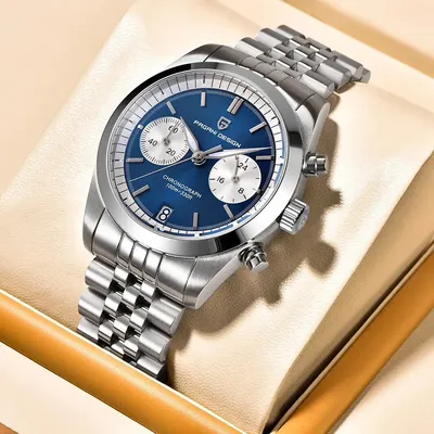 Pagani Design Mecha-Japanese Movement Men's Watch With Blue Dial