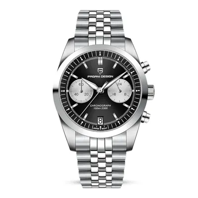 Pagani Design Mecha-Japanese Movement Men's Watch With Black Dial