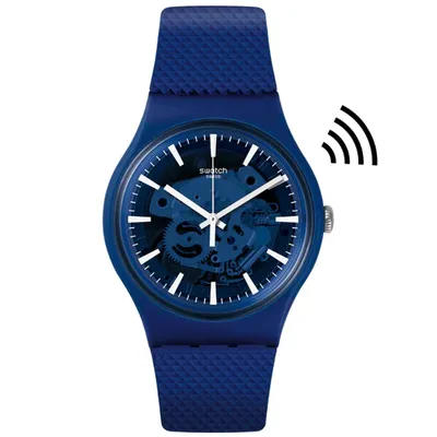 Swatch PAY! Ocean Pay! Blue Silicone Strap Unisex Watch 