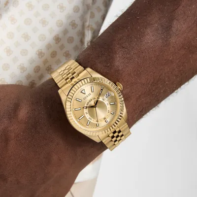 Guess Jaden Gold-Tone Multifunction Men's Watch