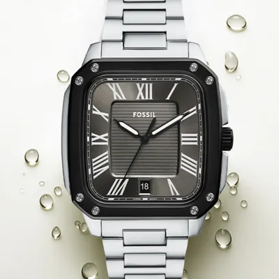 Fossil Crosby Three-Hand Date Stainless Steel Watch