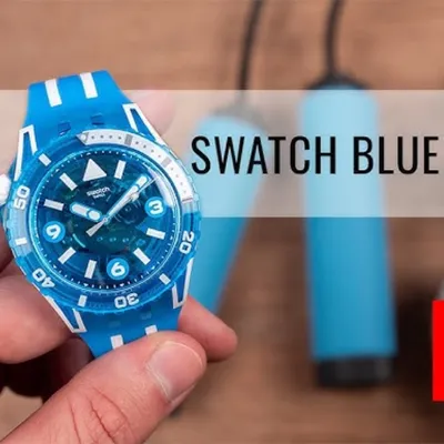 Swatch SCUBAQUA BLUE FIRE Transparent Watch