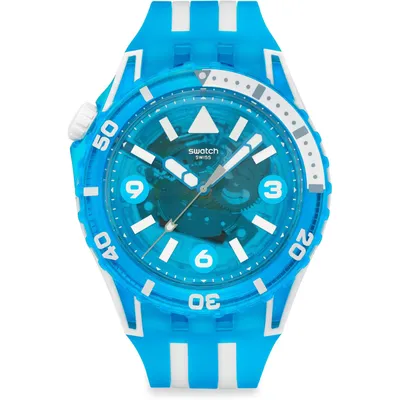 Swatch SCUBAQUA BLUE FIRE Transparent Watch
