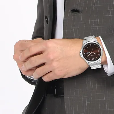 Titan Trendsetters Dark Brown Dial Stainless Steel Strap watch