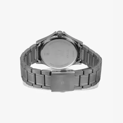 Titan Eco Multifunction Blue Dial Silver Strap Watch