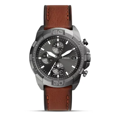 Fossil Bronson Chronograph Brown Lite Hide™ Leather Watch