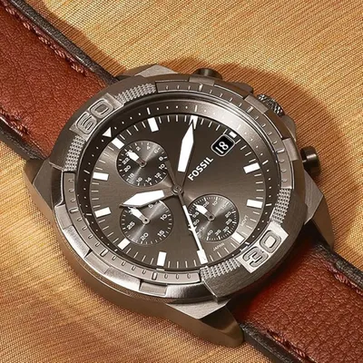 Fossil Bronson Chronograph Brown Lite Hide™ Leather Watch