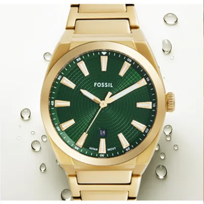 Fossil Everett Three-Hand Gold-Tone Stainless Steel Watch