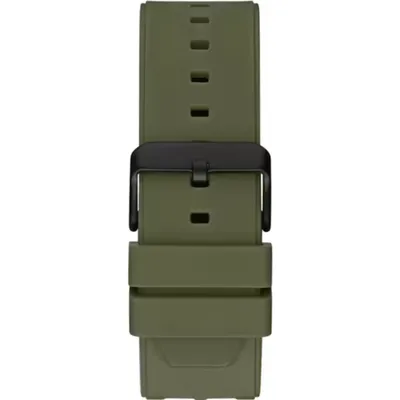 Guess Multi-Function Dial Green Textured Silicone Strap Watch