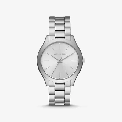 Michael Kors Slim Runway Silver Dial  Watch 