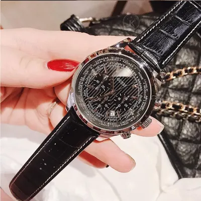 Guess Persuit Multifunction Black Dial Black Leather Strap Watch