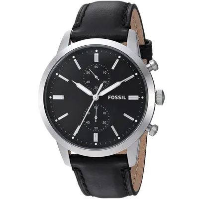 Fossil Townsman Multifunction Black Leather Strap Watch