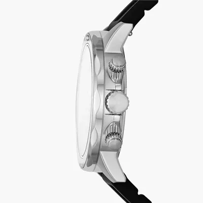 Fossil Bannon Multifunction Black Dial Black Silicone Strap Watch