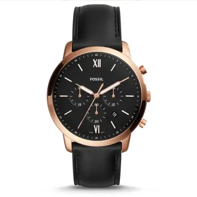Fossil Neutra Chronograph Black Leather Watch