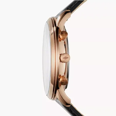 Fossil Neutra Chronograph Black Leather Watch