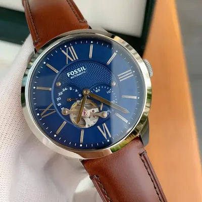 Fossil Townsman Automatic Blue Satin Dial Men's Watch
