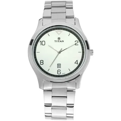 Titan Silver Dial Silver Strap Analog Watch For Men