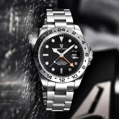 Pagani Design PD-1682 Explorer II GMT Black Dial Men's