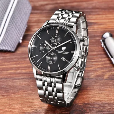 Pagani Design Quartz Black Dial Men's Watch