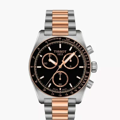 Tissot Chronograph Quartz Men's Two-Tone Black Dial Watch