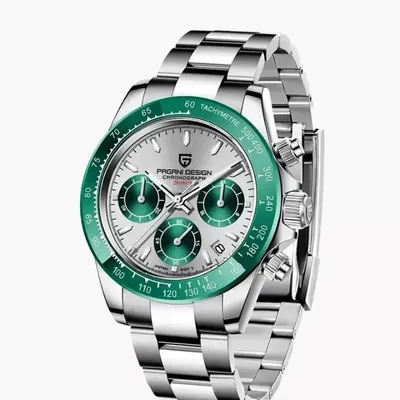 Pagani Design Daytona Green Grey Men's Watch