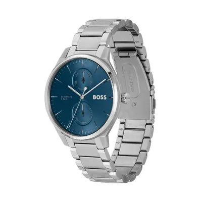 BOSS Tyler Qtz Multifunction Blue Sunray Round Dial Men's Watch