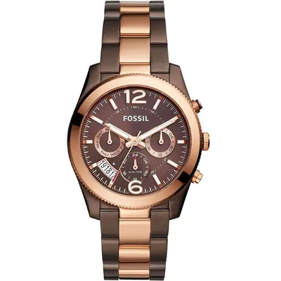 Fossil ES4284 Perfect Boyfriend Multifunction Brown Rose Women's Watch