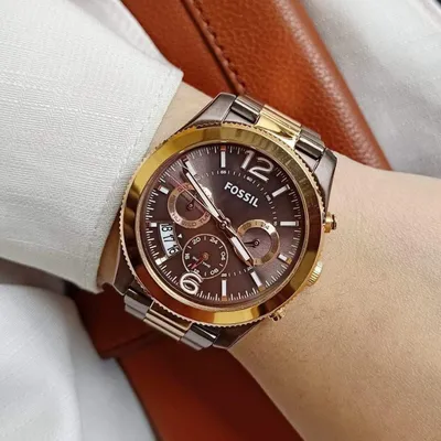 Fossil ES4284 Perfect Boyfriend Multifunction Brown Rose Women's Watch
