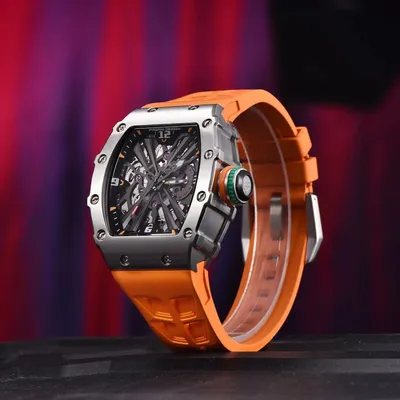 Pagani Design orange Skeleton Dial Casual Men's Watch