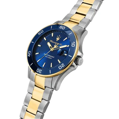 Maserati Men's Watch, Time, Date, Analog, Steel Band, Competition Collection