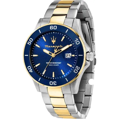 Maserati Men's Watch, Time, Date, Analog, Steel Band, Competition Collection