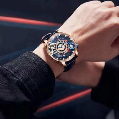 HANBORO 9INE Planet Series: Nebula Craft – Space Art Timepiece Celestial Skeleton Watch