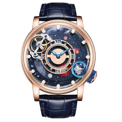 HANBORO 9INE Planet Series: Nebula Craft – Space Art Timepiece Celestial Skeleton Watch