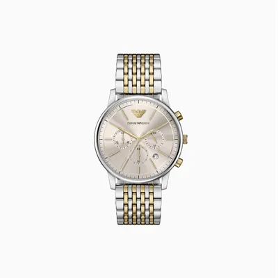 Emporio Armani Chronograph Two-Tone Stainless Steel Watch