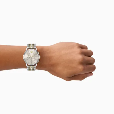 Emporio Armani Chronograph Two-Tone Stainless Steel Watch