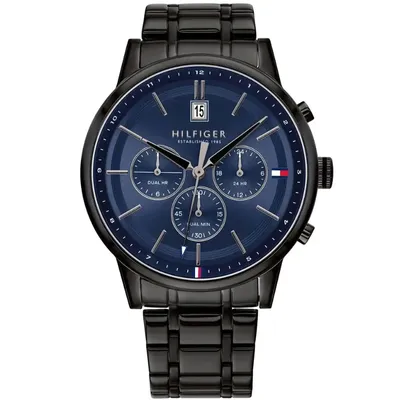 Tommy Hilfiger Analogue Multifunction Quartz Watch for Men with Black Stainless Steel watch