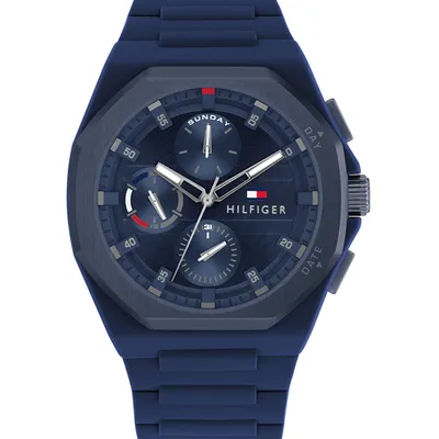 Tommy Hilfiger Men's Analog Quartz Watch with Silicone Strap Watch